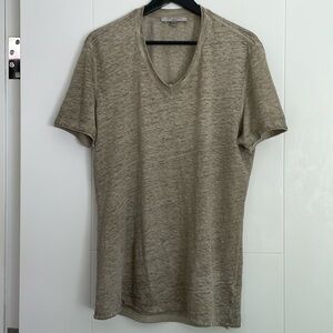 John Varvatos Artisan Linen t shirt in sand / beige (fits like a Medium!!!)